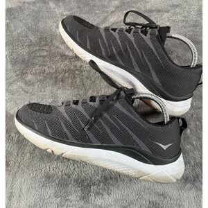 Hoka One One Shoes Sneakers Hupana Flow Womens Size 9 Black Running Lace Up Gym